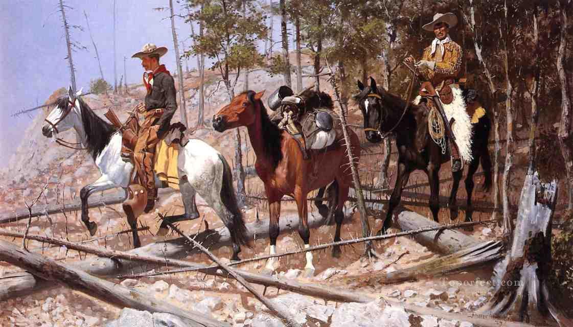 牛の生息地の探索 オールド・アメリカン・ウェスト フレデリック・レミントン油絵